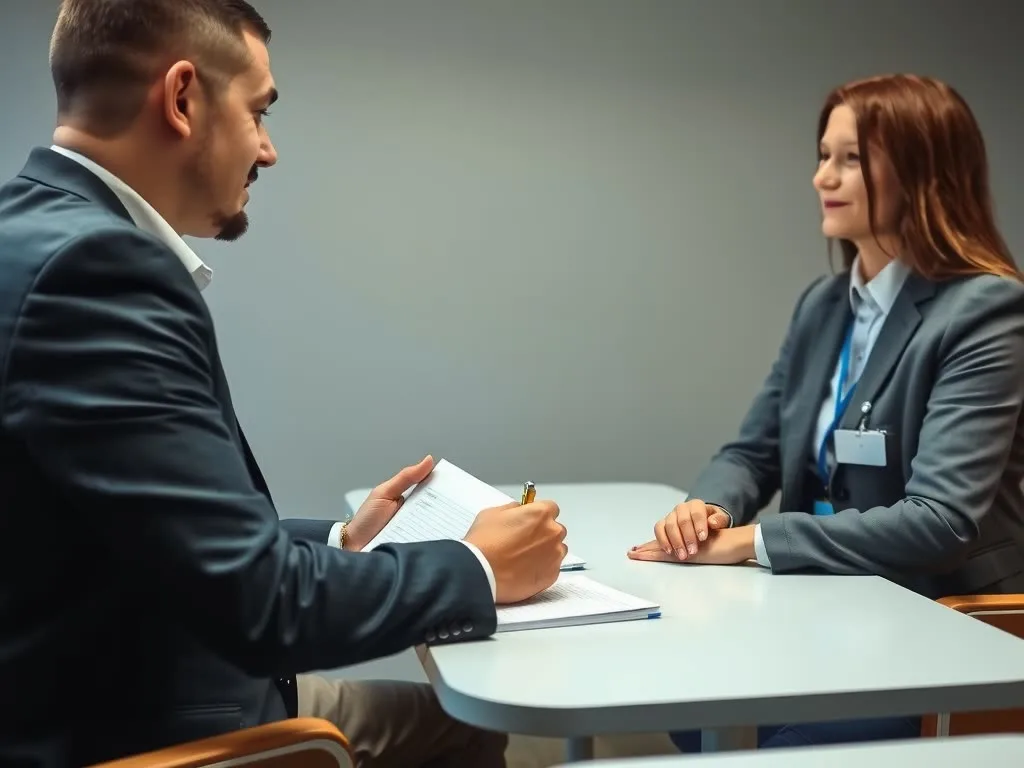 Consultor tomando notas mientras escucha a una directiva de una organización de salud